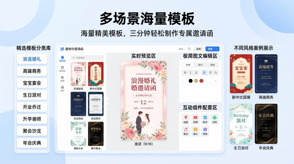 谁懂啊！娃见娃爱✨ 卡通可爱风电子请柬合集，童趣拉满还超好做